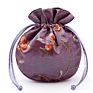 Fillet Draw Bag 11*13 Embroidered Brocade Pouch Walnut Buddha Bead Gift Bag