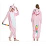 Flannel Unicorn Pajamas Girls Cartoon Animal Onesie Women Sleepwear Hooded for Adults and Kids