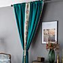 Flarol Embroidery Blackout Curtain for Livingroom and Bedroom Decoration with Tassels Polyester Rod Pocket
