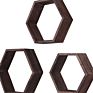 Floating Shelf Hexagon Set Honeycomb Wall Mounted Shelves Decorative Hanging Display for Collectibles Photos Frames Plants