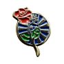 Flower Lapel Pin Hard/Soft Enamel Rose Metal Pin
