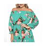 Flower Print Elegant Short Flutter Sleeve Casual Women Clothes Dress