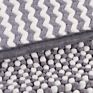 Fmt Ready to Ship Bathroom Shower Rugs Absorbent Chenille Stripe Bath Mat Set