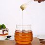 Food Grade Clear round Shape Beehive Style Borosilicate Glass Honey Jar Jam Jar with Dipper and Lid