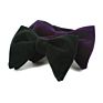 Formal Mens Solid Color 100% Velvet Oversize Bow Tie for Business Party