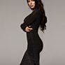 French Dress Autumn Women's round Neck Slim Dress