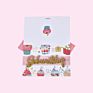 Fresh Pink Design Stock 3D Birthday Card with Glitter Stamping for Friends or Children