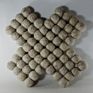 Ftr2-007 2Cm Felt Ball Square Trivets 220 Grams 100% Eco-Friendly Zealand Wool, Hand Felted by Nepalese Women Artisans-Nepal