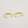 Fuamay 925 Sterling Silver 18K Gold Plated Color Crystal Tiny Small Rainbow Huggie Earrings