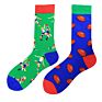 Funky Novelty Asymmetric Ab Socks Colorful Funny Calcetines Hombre Trend Cotton Happy Men Socks