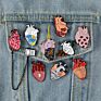 Funny Cartoon White Organ Heart Enamel Brooch Lapel Pin Collar Shirt Badges Love Rose Brooch Pins