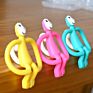 Funny Matchsticker Monkey Baby Silicone Teether Teething Toy Fruit Food Grade Baby Silicone Teether