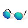 Funny Pet Glass Classic Retro Circular Metal Sunglass for Cat or Small Dog