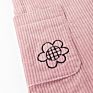 Gabby Loop Kids Lovely Straight-Through Pink Sleeveless Girls Floral Corduroy Dress Sunflower Embroidery