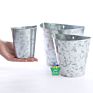 Galvanized Zinc Wall Planter Decor Half round Bucket Metal Wall Hanging Pot Outdoor and Indoor