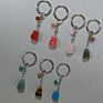 Gemstone Random Shape Key Chain Stone Fancy Jasper Rose Quartz Strawberry Crystal Carnelian Turquoise Tiger Eye Aventurine