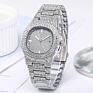 Geneva Diamond round Wrist Watch 18K Gold Men Women Luxury Watch All-Match Quartz Watch
