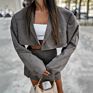 Ghx1585 Women Outfits 2 Piece Crop Blazer and Skirt Set