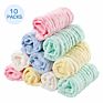 Gift Packing Organic Bamboo Baby Washcloth Face Towel 10"X10"