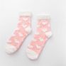 Girls Cute Pink Heart Cosy Socks Plush Slipper Valentine Gifts Socks Multi Color Fuzzy Socks Women