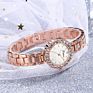 Girls with Diamond Women Watch Rose Gold Bracelet Quartz Opp Alloy Stainless Steel Bsci round Female Analog 8Mm