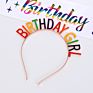 Glitter Birthday Girl Sash Rhinestone Happy Birthday Headbands Set for Girls Birthday Party Supplies