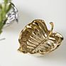 Gold and Silver Leaf Shape European Style Restaurant Fruit Tray Nordic Ceramic Dinner Plates