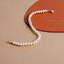 Gold Filled Baby Women Jewelry Natural Cute Tiny Vintage Kids Chain Bangle Beaded Stone Real Freshwater Pearl Bracelet
