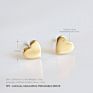 Gold Filled Male Stainless Steel Chain for Necklace Heart Earrings Heart Chunky Necklace Jewelry Set