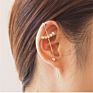 Gold Plated Copper Zircon Pearl Needle Leaves Hook Earjewelry Lightning Cuff Earrings Ear Wrap Crawlers
