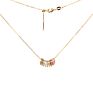 Gold Plated Multi-Ring Top Jewelry Rainbow Charm Pendant Necklace