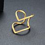 Gold Plated Stainless Steel Double Chevron Rings for Women Teen Girls Stackable Knuckle Ring Sets for Midi Index Finger