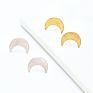 Gold Plating High Polish Tarnish Resistant Tiny Moon Stud Earrings Simple Solid Plain Moon Stud Earrings