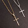 Gold Silver Color Jewelry Men Women Religious Christ Crystal Zircon Cross Pendant Necklace