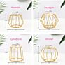 Grace Glass Vase Modern Hydroponic Iron Line Flower Glass and Gold Vases Plant Holder Home Decor Vase Crystal Glass