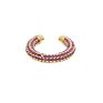 Green Red White Sapphires Cz Paved No Pierced Ear Cuffs for Women Charm Gold Color Cz Clip Earrings Statement Earcuff Jewelry
