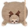 Grey Sloth Belly Blanket, White and Grey Sloth Plush Stuffed Animal Tummy Time Play Mat