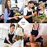 Hahoo Avental Delantal Tablier Black Full Length Bib Spa Beard Waist Work Restaurant Cafe Waterproof Kitchen Apron