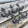 Hall Tree Black Anchor Style Key Hat Coat Cast Iron Decorative Wall Hooks