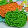 Halloween Pumpkin Fidget Sensory Mini Pop Fidget Toy, Kids Alphabet Food Level Silicone Push It Bubble Fidget Toy