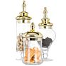 Hand Blown Decorative Set 3 Wedding Candy Buffet Glass Apothecary Jar