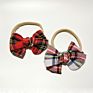 Hand Tied Toddler Nylon Headbands Buffalo Plaid Bow for Baby Girls Pinwheel Bow Hair Band Headband Christmas