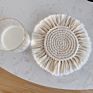 Handcrafted Macrame Coasters Cotton Rope Woven Boho Macrame Coaster with Tassel Home Decor Mugs