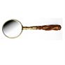 Handheld Magnifying Glass Brass Magnifying Glass with Wooden & for Reading Home & Office Use