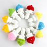 Handmade Crochet Ice Cream Crochet Food Ice Cream Toy Play Food Knitting Crochet Amigurumi Ice Cream Rattle for Nursery Decor,