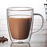 Handmade Heat-Resistant Borosilicate Transparent Double Wall Glass for Coffee Mug