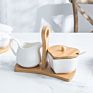 Handmade Kitchen Tea Coffee Sugar Storage Jars Ceramic Sweet Milk Jar and Sugar Pot