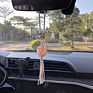 Handmade Natural Rose Quartz Healing Crystals Hanging Car Ornament Decor Home Indoor Decoration Ornaments for Christmas Party