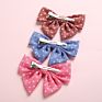 Handmade Polka Dot Bow Baby Hairpins Cotton and Linen Kids Bow Bb Hair Pin