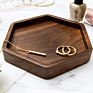 Handmade Wood Wooden Hexagon Jewelry Trinket Key Tray Ring Dish
